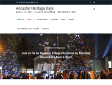 Tablet Screenshot of ancasterheritagedays.com